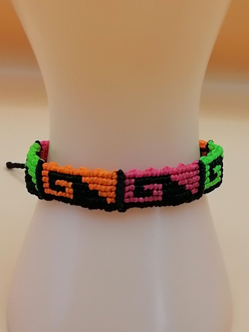 Hand-woven Macrame Bracelet with Multicolored Labyrinth Design